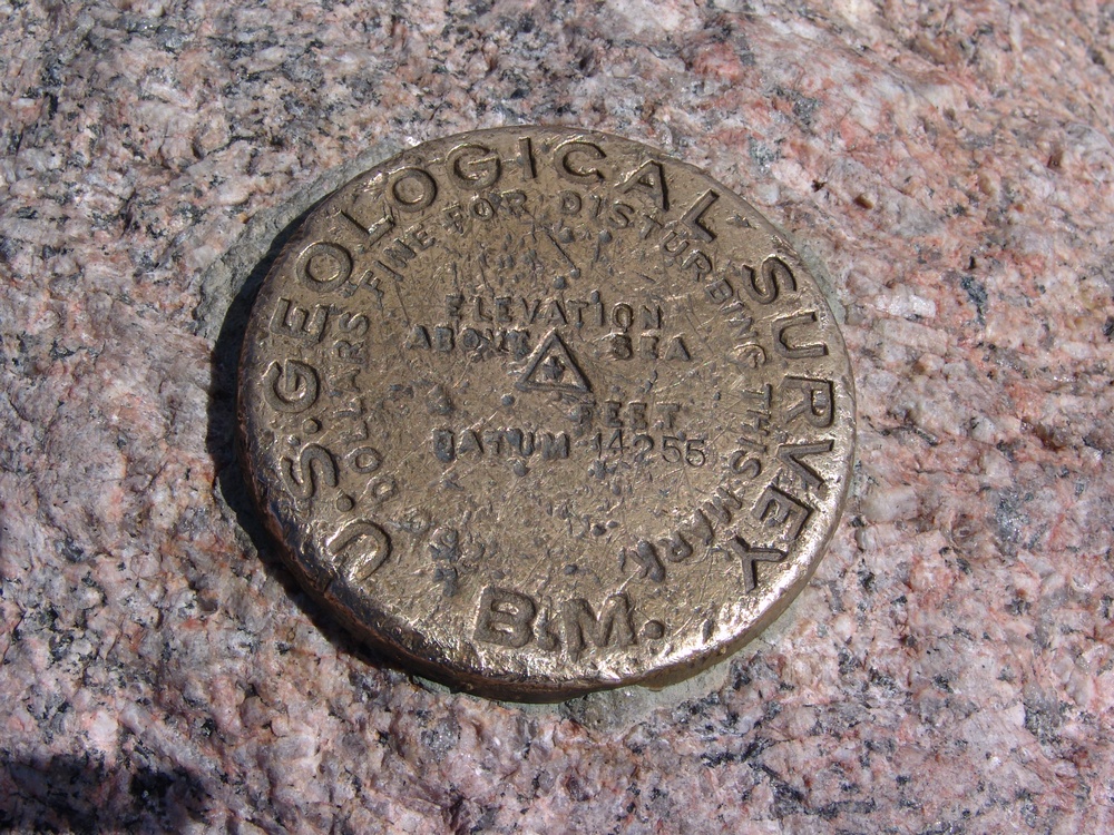 Longs Peak USGS marker